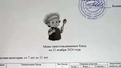 Меню 12–18 лет, 21 ноября 2024 года