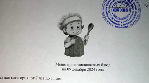 Меню 12–18 лет, 9 декабря 2024 года